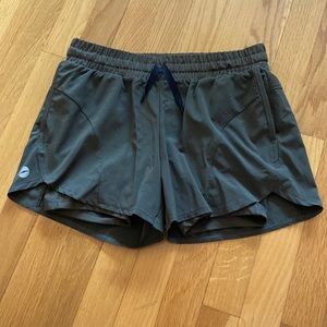 Olive Green Avia Shorts with under Compression Shorts Womens Size XS